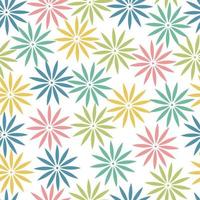 Bright abstract flowers seamless vector pattern