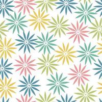 Bright abstract flowers seamless vector pattern