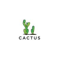 vector de diseño de logotipo de cactus