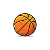 ilustración vectorial de baloncesto. icono del logotipo deportivo. plantilla de estilo de dibujos animados plana vector