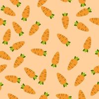 Carrot seamless pattern cute background. Vector cute carrots seamless pattern isolated. Carrot seamless background. Vector illustration