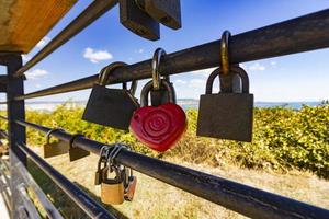 Heart shaped padlock photo