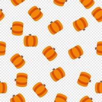 Pumpkin seamless pattern cute background. Vector cute pumpkins seamless pattern isolated. Pumpkin seamless background. Vector illustration