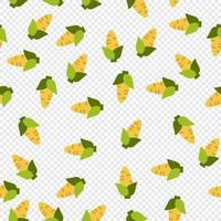 Corn seamless pattern cute background. Vector cute corns seamless pattern isolated. Corn seamless background. Vector illustration