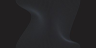 Dynamic baby blue line wave on black dark background for elegant and futuristic background purposes. vector