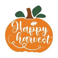 Happy harvest cute and awesome illustration vector