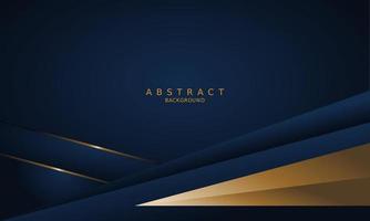 dark blue luxury premium background and gold line. vector