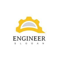 Engineer logo, Helmet And gear Symbol, Engineer Service Company vector