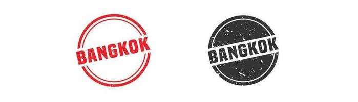 Bangkok Thailand stamp rubber with grunge style on white background vector