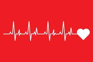 cardiograma del corazón. línea central en forma de corazón. línea de pulso del corazón. línea de latidos del corazón latido del corazón ilustración vectorial para ofertas médicas y sitios web. vector