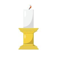 Candlestick Flat Illustration. Clean Icon Design Element on Isolated White Background vector