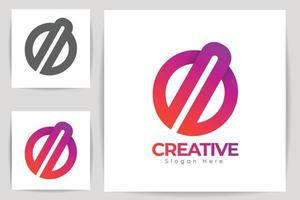 Business Minimalist Letter O Logo Template Design, Creative Design Concept, And Gradient Color.  Hi-Quality Digital Logo Design Branding And Creative Digital Gradient Color. vector