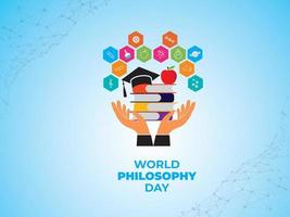 World Philosophy Day. Template for background, banner, card, poster. Vector illustration.