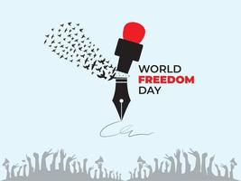 World Freedom Day. World press freedom day concept vector illustration. Just World Press Day to raise awareness of the importance of freedom of the press.