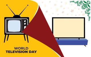 World Television Day. November 21. television cartoon vector illustration. Template for background, banner, card, poster.