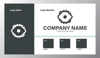 abstract geometric company logo with color guide vector