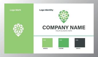 abstract geometric company logo with color guide vector