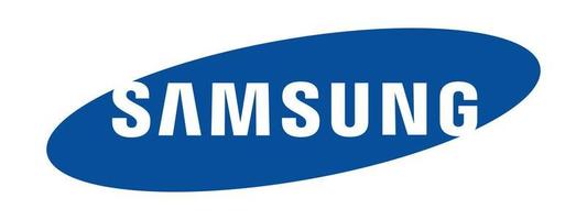 logotipo de Samsung sobre fondo transparente vector