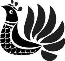 Vector illustration, modification of peacock as a symbol or icon.