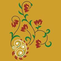 vector de fondo botánico de arte abstracto. diseño de papel tapiz de lujo con empaques e impresiones de hojas, flores, pájaros y árboles.