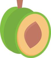 ilustración de vector de aguacate en un fondo. símbolos de calidad premium. iconos vectoriales para concepto y diseño gráfico.