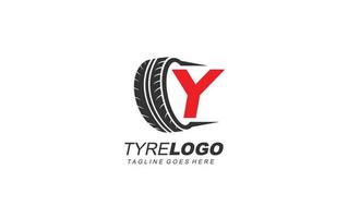 Y logo tyre for branding company. wheel template vector illustration for your brand.