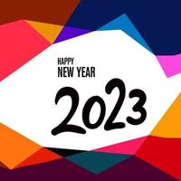 Happy New Year 2023 colorful abstract background for social media vector