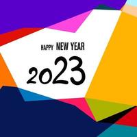 Happy New Year 2023 colorful abstract background for social media vector