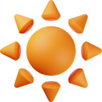 illustration 3d soleil orange png