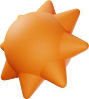 orange Sonne 3D-Darstellung png