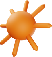 orange Sonne 3D-Darstellung png