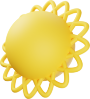 Yellow Sun 3D Illustration png