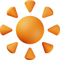 orange Sonne 3D-Darstellung png