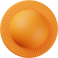 orange Sonne 3D-Darstellung png