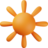 Orange Sun 3D Illustration png