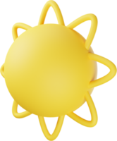 gelbe Sonne 3D-Darstellung png