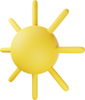 ilustração 3d de sol amarelo png