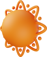 orange Sonne 3D-Darstellung png