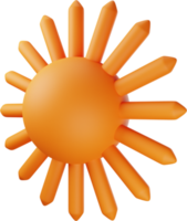 orange Sonne 3D-Darstellung png