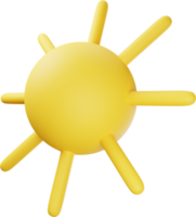 ilustração 3d de sol amarelo png