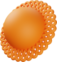 orange Sonne 3D-Darstellung png