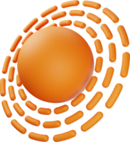 oranje zon 3d illustratie png