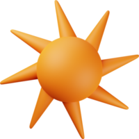 ilustração 3d de sol laranja png