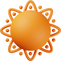 orange Sonne 3D-Darstellung png