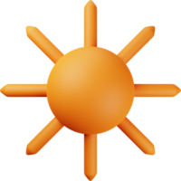 ilustração 3d de sol laranja png