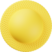 ilustração 3d de sol amarelo png