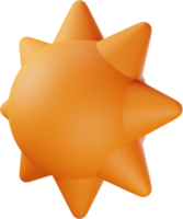 oranje zon 3d illustratie png