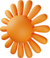 oranje zon 3d illustratie png