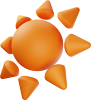 oranje zon 3d illustratie png