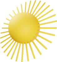 ilustração 3d de sol amarelo png